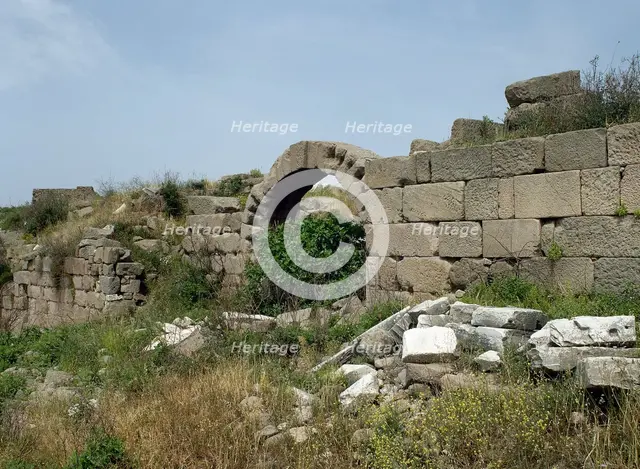 Walls, Acropolis area, Pergamon, Aeolis, Anatolia, Turkey, 1999. Creator: Unknown.
