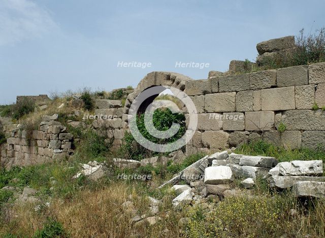 Walls, Acropolis area, Pergamon, Aeolis, Anatolia, Turkey, 1999. Creator: Unknown.