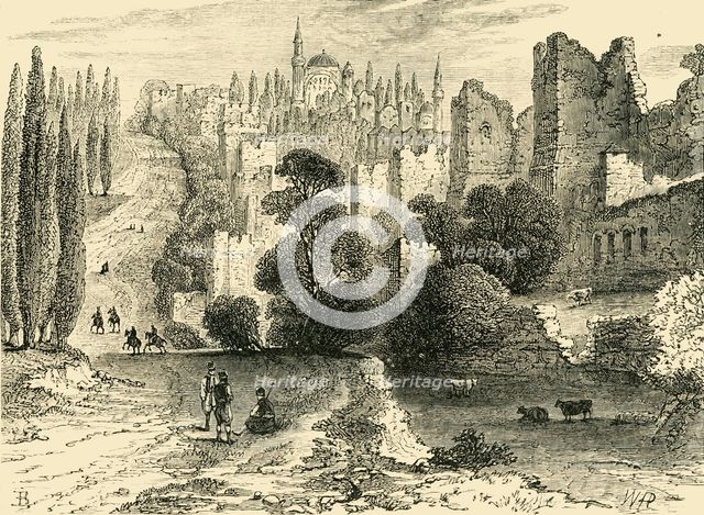 'Walls of Constaninople in the Sixteenth Century', (1890).   Creator: Unknown.