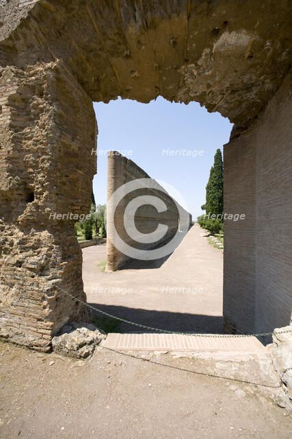 Walls of Hadrian's Villa, Tivoli, Italy. Artist: Samuel Magal
