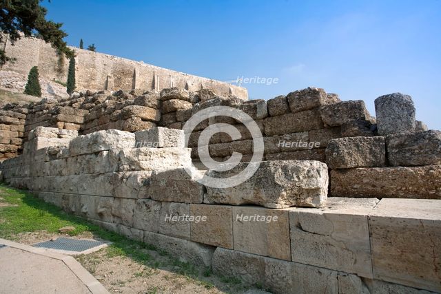 Walls of The Acropolis, Athens, Greece. Creator: Samuel Magal.