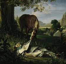 Wallstein's grave, 1828. Creator: Josef Danhauser the Younger
