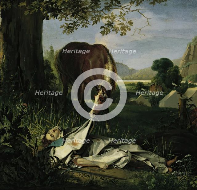 Wallstein's grave, 1828. Creator: Josef Danhauser the Younger.