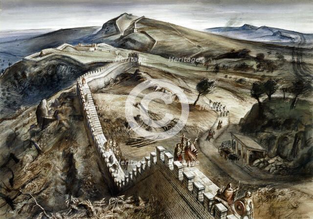 Walltown Crags, Hadrian's Wall, c2nd century, (c1960s). Artist: Alan Ernest Sorrell.