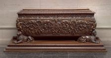 Walnut Cassone made for Strozzi Family, first half 16th century. Creator: Unknown