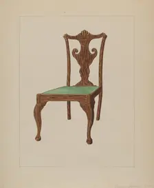 Walnut Chair, 1935/1942. Creator: Frederick Jackson