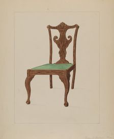 Walnut Chair, 1935/1942. Creator: Frederick Jackson