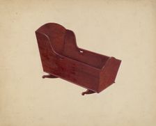 Walnut Cradle, 1937. Creator: Edward A Darby
