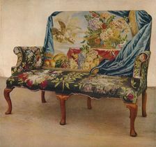 Walnut Settee with Soho Tapestry, c1730 (1929)