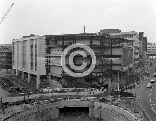 Walsh's department store in Sheffield during its redevelopment, South Yorkshire, 1967. Creator: Michael Walters.