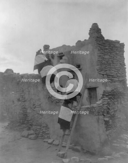 Walpi homes-Hopi, c1907. Creator: Edward Sheriff Curtis.