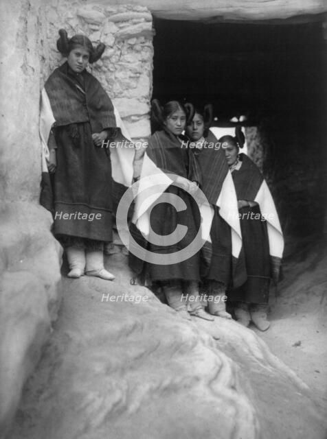 Walpi maidens-Hopi, c1906. Creator: Edward Sheriff Curtis.