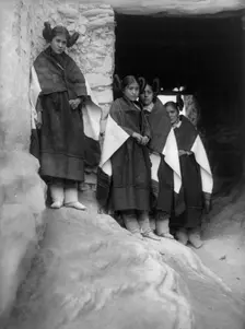 Walpi maidens-Hopi, c1906. Creator: Edward Sheriff Curtis