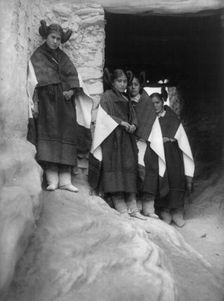 Walpi maidens-Hopi, c1906. Creator: Edward Sheriff Curtis