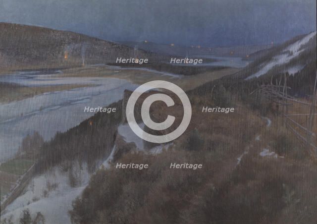 Walpurgis Night in Bergslagen, Grangärde in Dalarna, 1896.