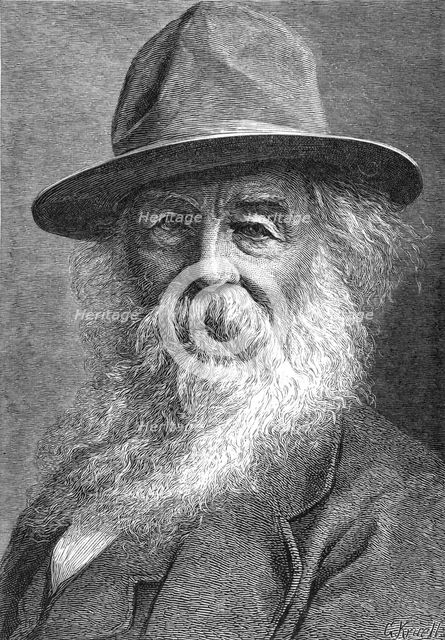 Walt Whitman (1819-1892), American poet, c1880s. Artist: Unknown