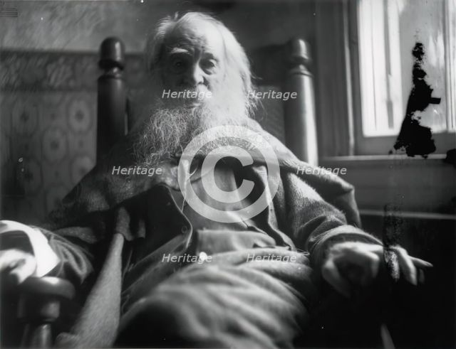Walt Whitman in Camden, N.J., c. 1891. Creator: Samuel Murray.