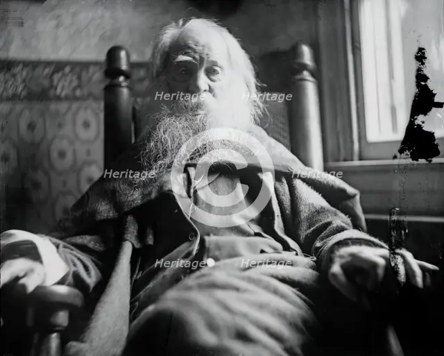 Walt Whitman in Camden, N.J., c. 1891. Creator: Thomas Eakins.