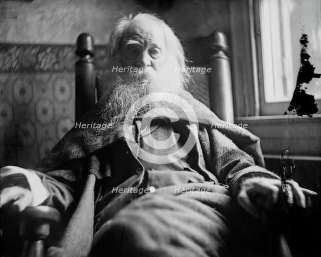 Walt Whitman in Camden, N.J., c. 1891. Creator: Thomas Eakins.