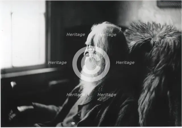 Walt Whitman in Camden, N.J., c. 1891. Creator: Thomas Eakins.