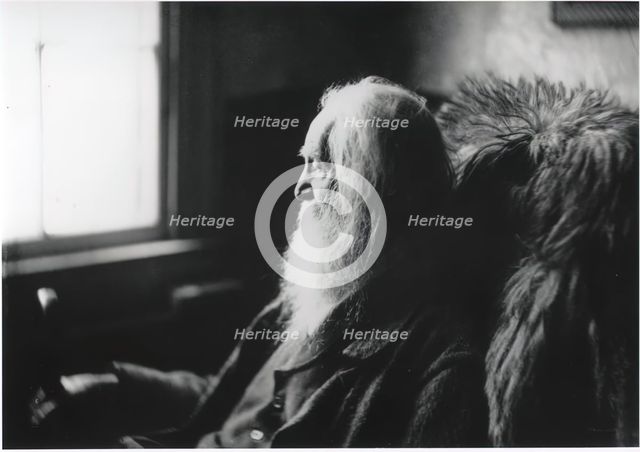 Walt Whitman in Camden, N.J., c. 1891. Creator: Thomas Eakins.