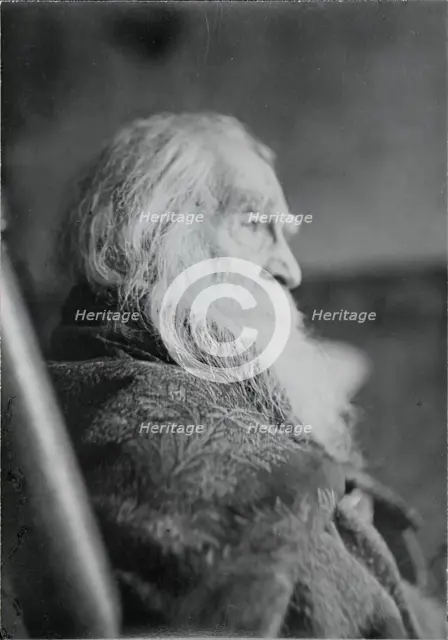 Walt Whitman in Camden, N.J., c. 1891. Creator: Thomas Eakins.