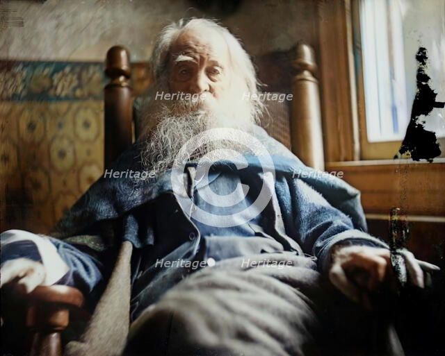 Walt Whitman in Camden, N.J., c. 1891. Creator: Thomas Eakins.