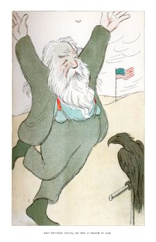 Walt Whitman, Inciting the Bird of Freedom to Soar 1904.Artist: Max Beerbohm