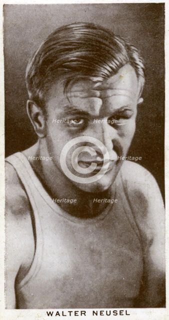 Walter Neusel, German boxer, 1938. Artist: Unknown