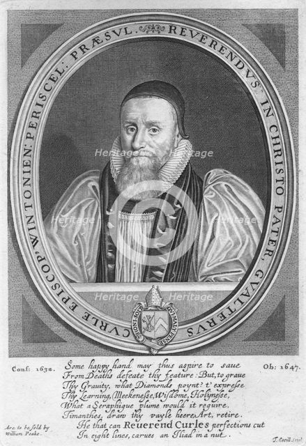 Walter Curll (Curle), Bishop of Winchester (1575-1647), 17th century. Artist: Thomas Cecill.