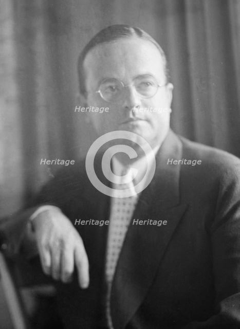 Walter D. Fletcher, portrait photograph, 1933 or 1934. Creator: Arnold Genthe.