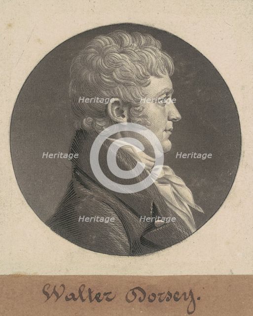 Walter Dorsey, 1804. Creator: Charles Balthazar Julien Févret de Saint-Mémin.
