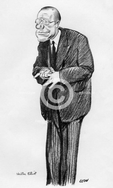 Walter Elliot, Scottish Unionist politician, 1933. Artist: Unknown