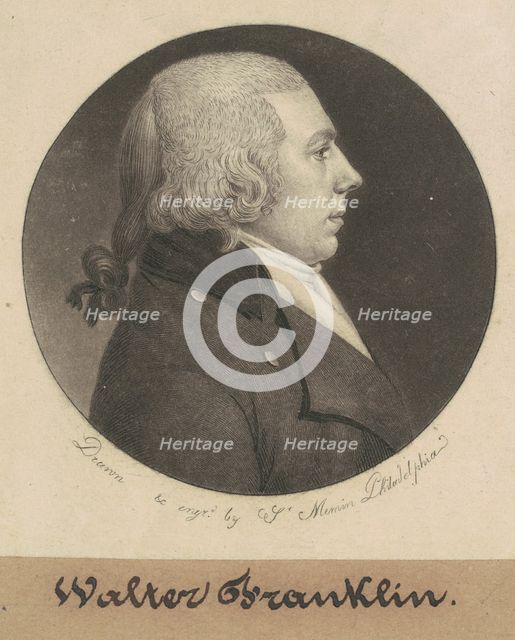 Walter Franklin, 1799. Creator: Charles Balthazar Julien Févret de Saint-Mémin.