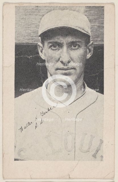 Walter H. Gerber, S.S., from Baseball strip cards (W575-2), ca. 1921-22. Creator: Unknown.