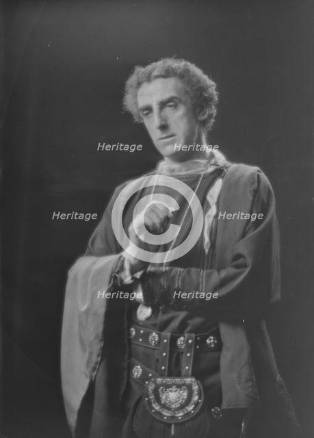 Walter Hampden, in costume, 1919 June 3. Creator: Arnold Genthe.