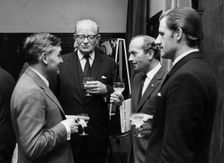 Walter Hayes, Patrick Hennesey, Colin Chapman, Graham Hill. Creator: Unknown