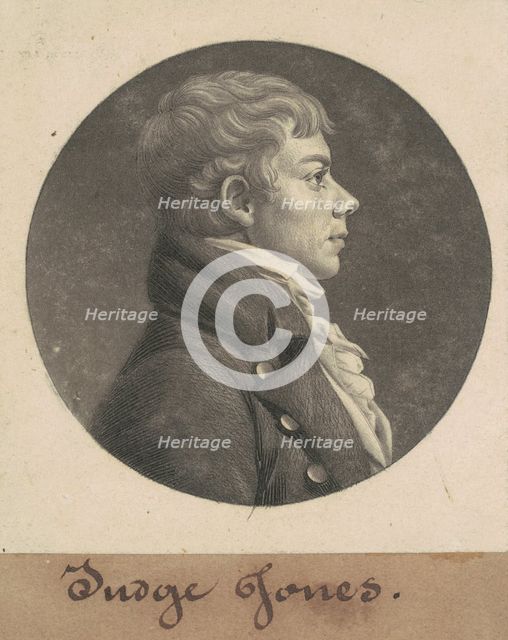 Walter Jones, 1805. Creator: Charles Balthazar Julien Févret de Saint-Mémin.