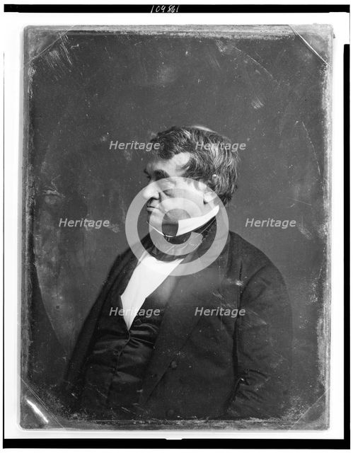 Walter Restored Jones, half-length portrait, nearly in profile to left, between 1844 and 1855. Creator: Mathew Brady.