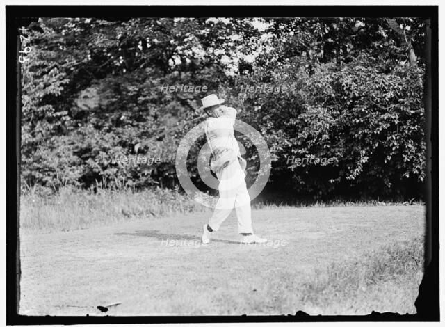Walter Travis playing golf, between 1909 and 1914. Creator: Harris & Ewing.