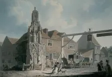 Waltham Cross and Post Coach, 1786. Creator: Edward Dayes