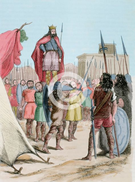 Wamba (died 687) is elected the King. Creator: Unknown.