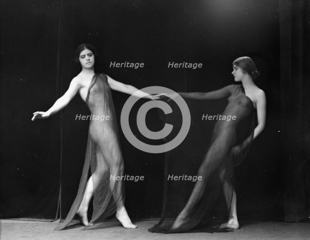 Wanger, Beatrice, Miss, and Miss Marian Berenger, 1918 or 1919. Creator: Arnold Genthe.