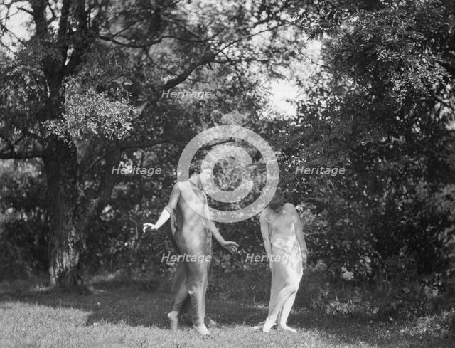 Wanger, Beatrice, Miss, and Miss Marian Berenger, 1918 or 1919. Creator: Arnold Genthe.
