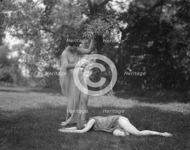 Wanger, Beatrice, Miss, and Miss Marian Berenger, 1918 or 1919. Creator: Arnold Genthe.