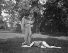Wanger, Beatrice, Miss, and Miss Marian Berenger, 1918 or 1919. Creator: Arnold Genthe