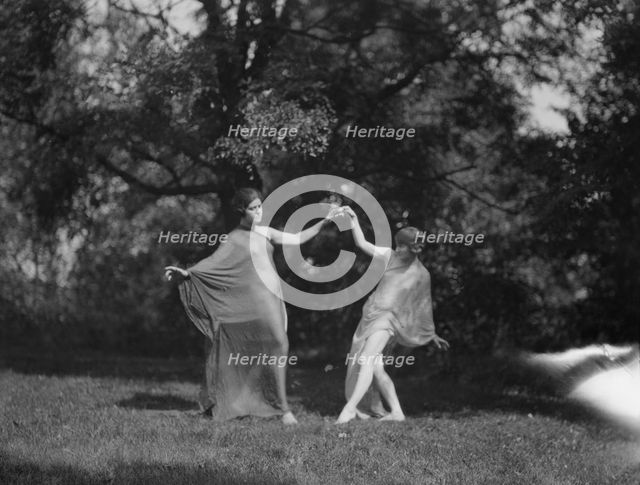 Wanger, Beatrice, Miss, and Miss Marian Berenger, 1918 or 1919. Creator: Arnold Genthe.