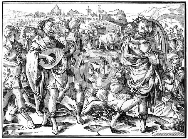 Wandering minstrels, 1574 (1849).Artist: A Bisson