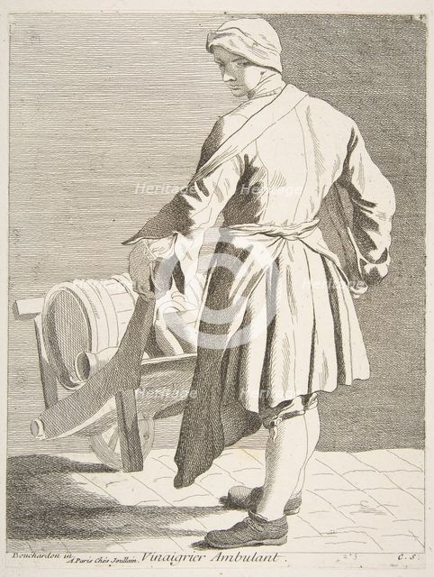 Wandering Vinegar Seller, 1738. Creator: Caylus, Anne-Claude-Philippe de.