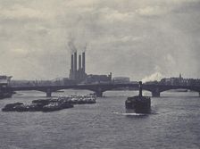 Wandsworth Bridge, Chelsea. From the album: Photograph album - London, 1920s. Creator: Harry Moult